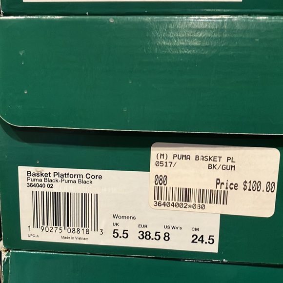 PUMA Basket Platform Core 'Black Gum' 364040-02 womens - Picture 14 of 16